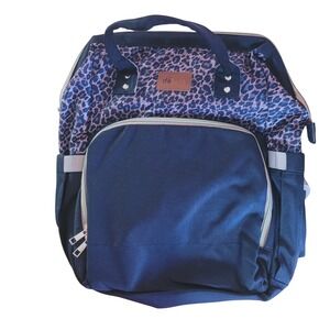 DeBug Diaper Bag Backpack Baby Leopard Insulated Covertible Bassinet Travel Bed‎